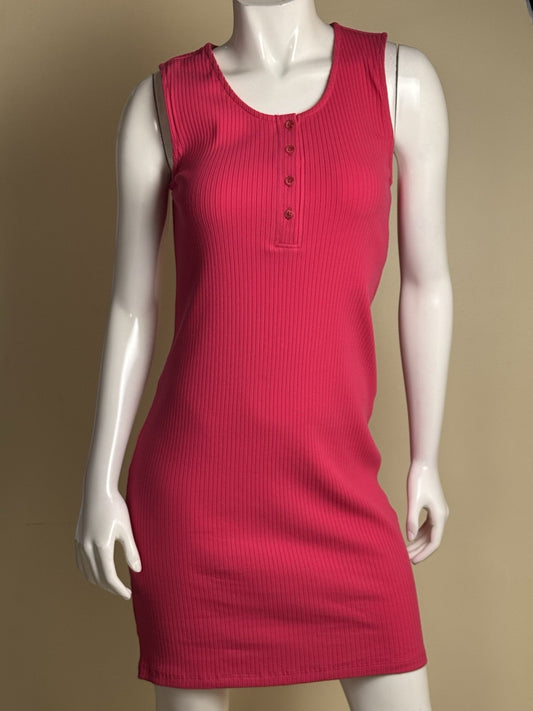 LOLE Knit Sleeveless Dress Pink Sz M.  (B.062)
