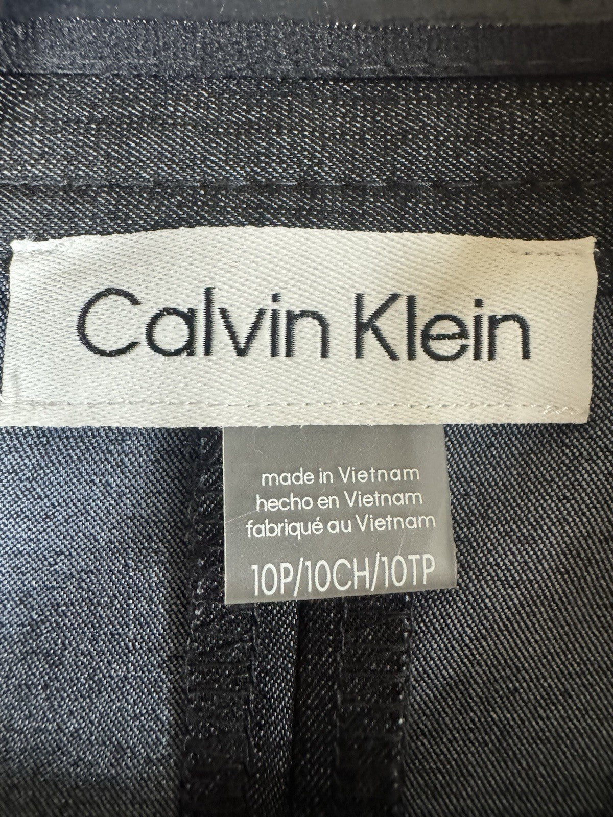 $139 Calvin Klein Blue Denim Dress Adjustable Sz 10P.   (B.175)
