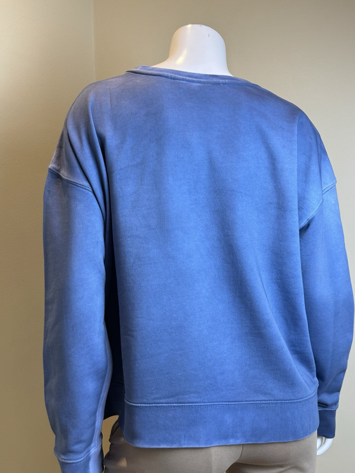 $145 Lauren Ralph Lauren Women's Blue Logo Sweater Sz L.  (B.116)