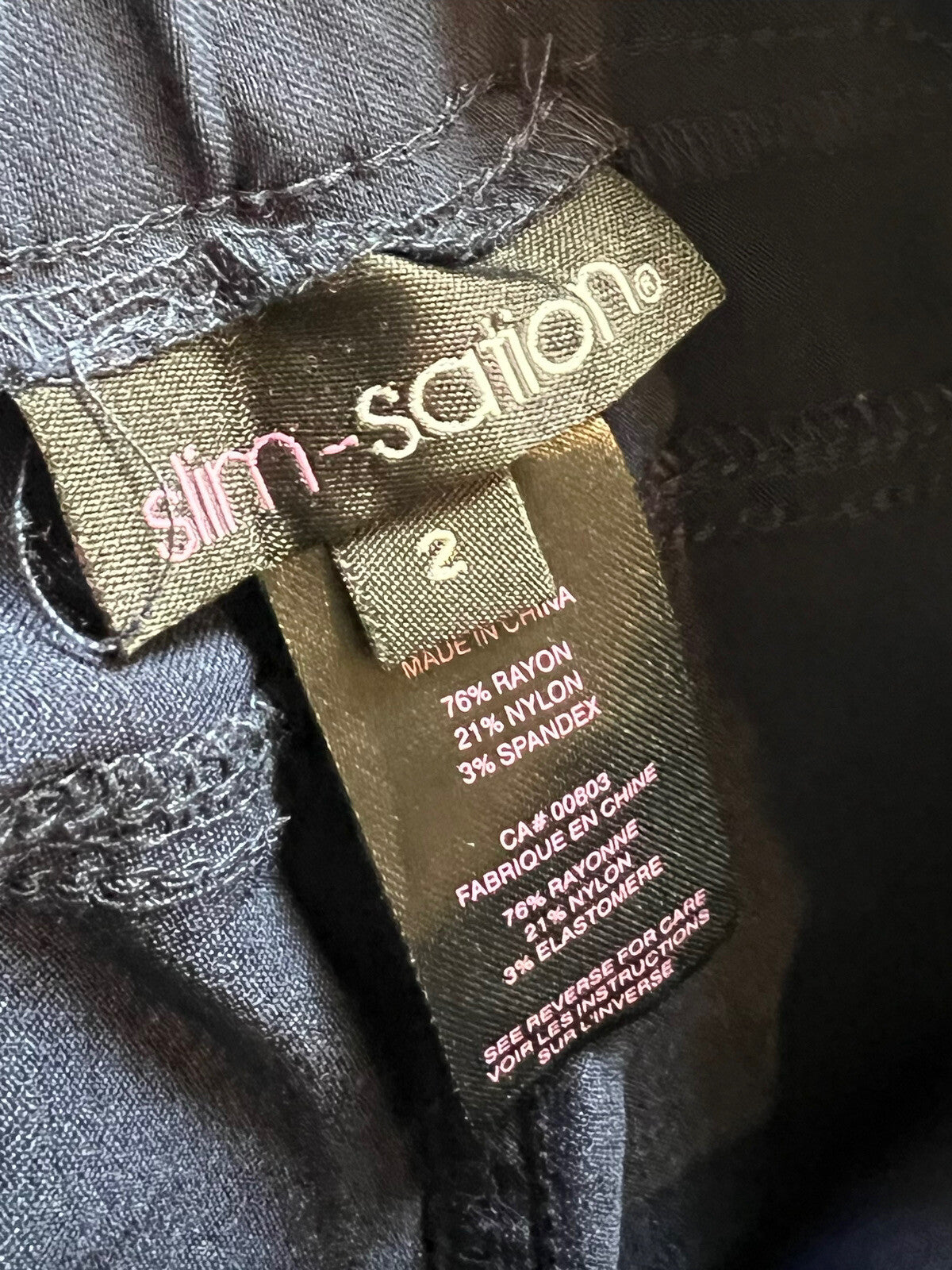 Slim Sation Women’s Golf Pants Navy Size 2