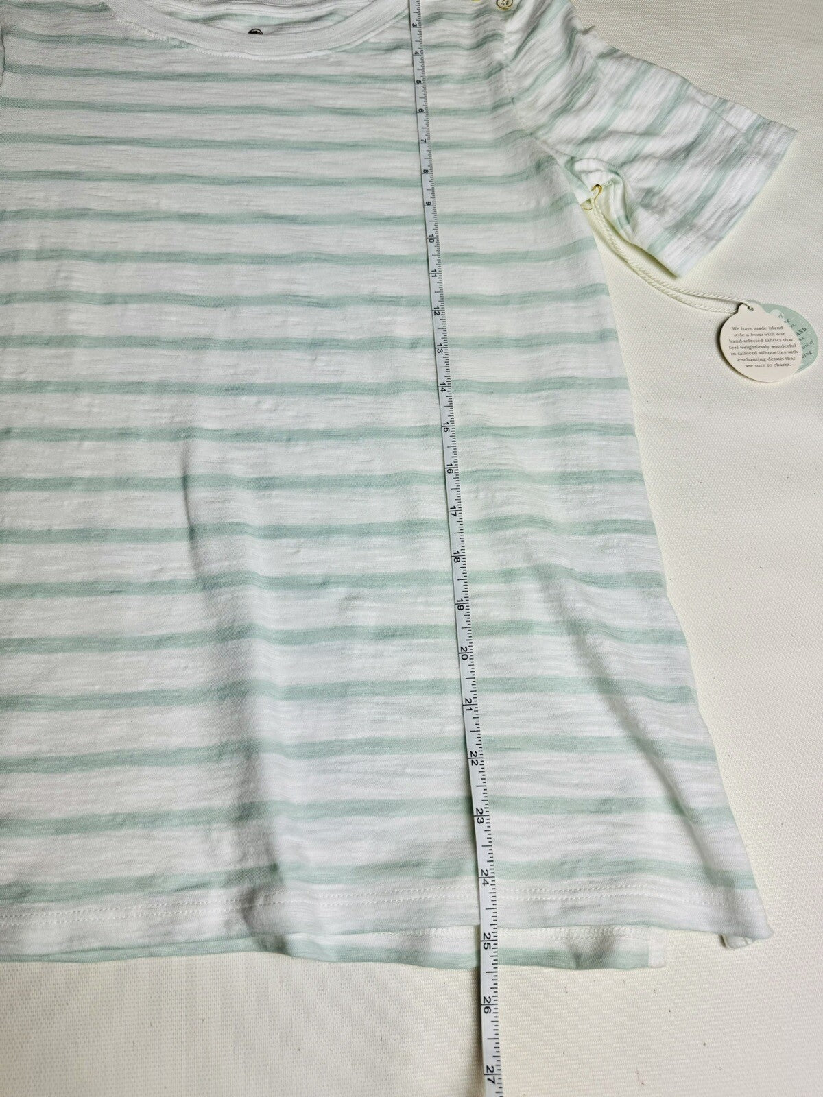 Spartina 449 Women’s Top Sz S Golf Shirt Stripes Green White.  (74)