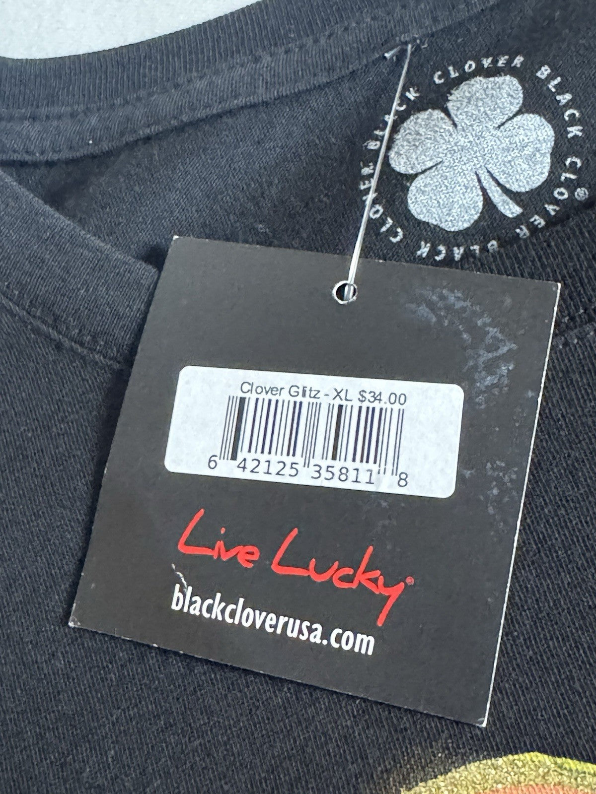 Black Clover Women’s T-Shirt Clover Logo Sz XL  (B.044)