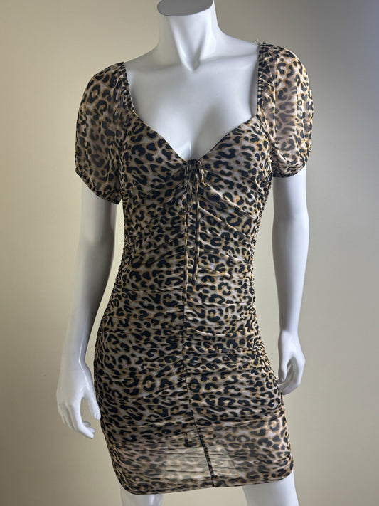 Haute monde Bodycon Dress Size S Black Leopard (B.151)