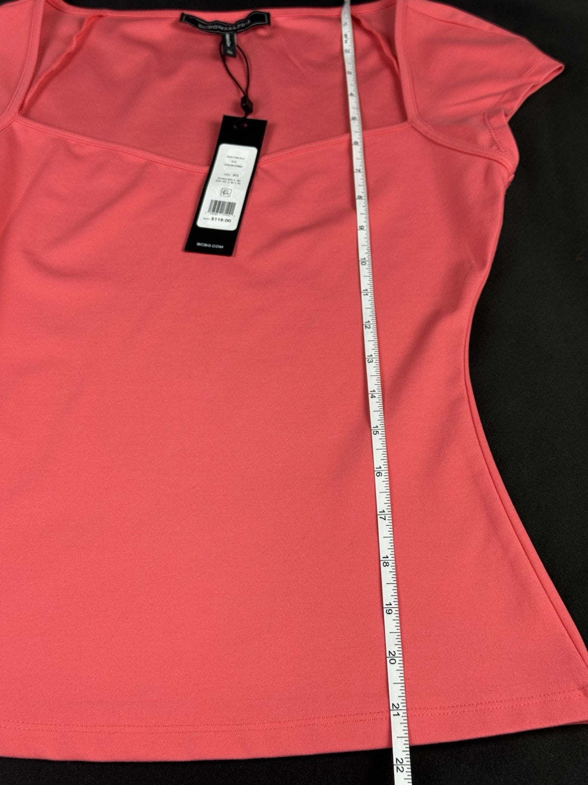 $118 BCBG Maxazria Women's Coral Stretchy Shirt Sz XS.   (B.189)