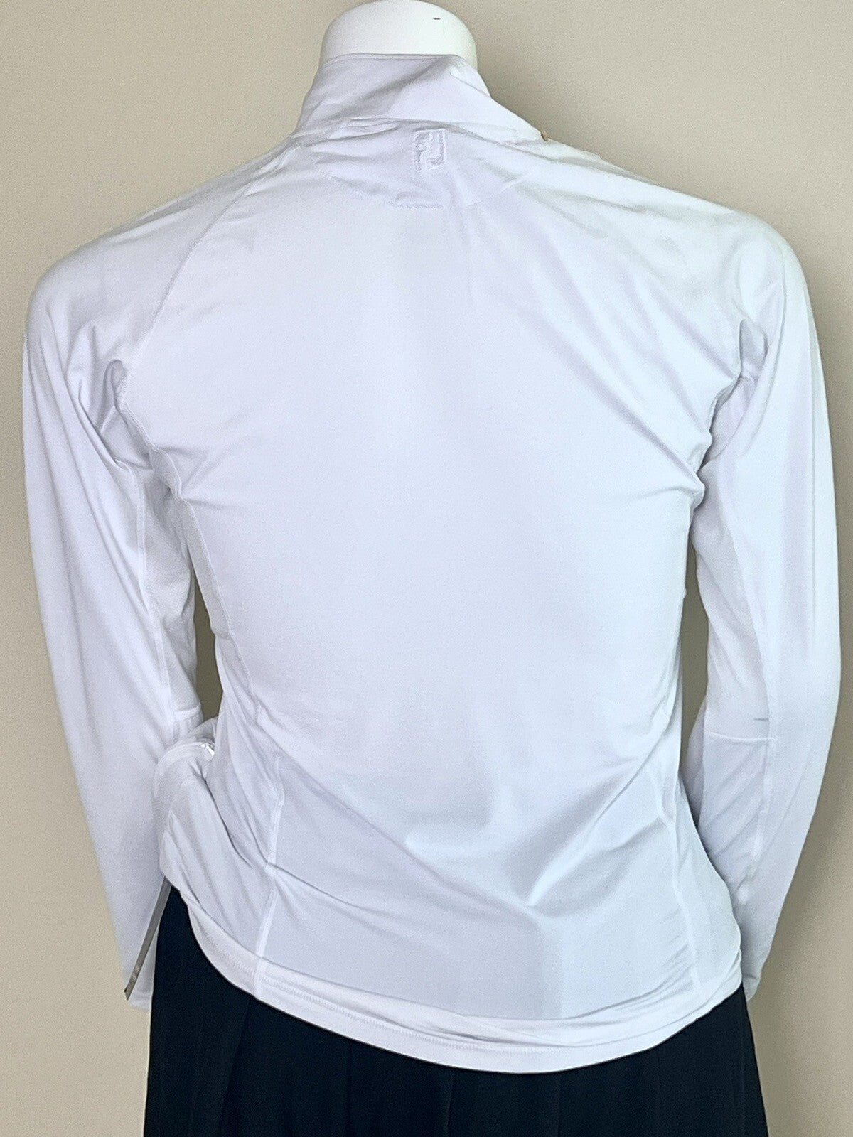 FJ FootJoy Women's Golf White Sweatshirt Long Sleeves Sz L.    (B.49)