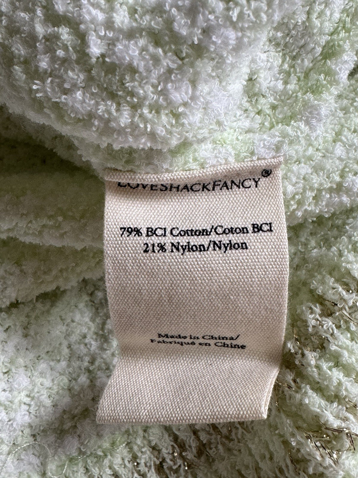 $225 Love Shack Fancy Heiress Mini Skirt Pistachio Green Sz S.    (B.191)