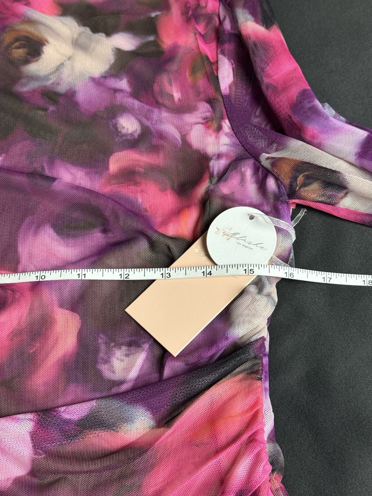 Blashe Los Angeles Floral Long Sleeves Dress Sz XL. (B.179)