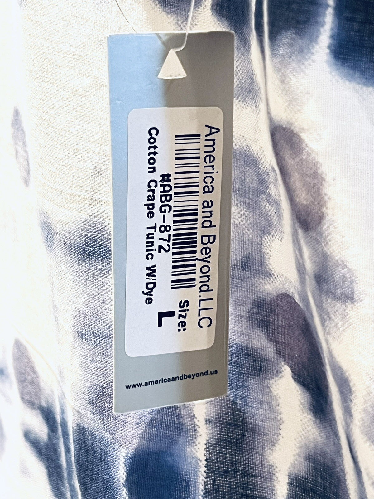 AMERICA & BEYOND Tiered Blue Cover Up Dress Adjustable Size L