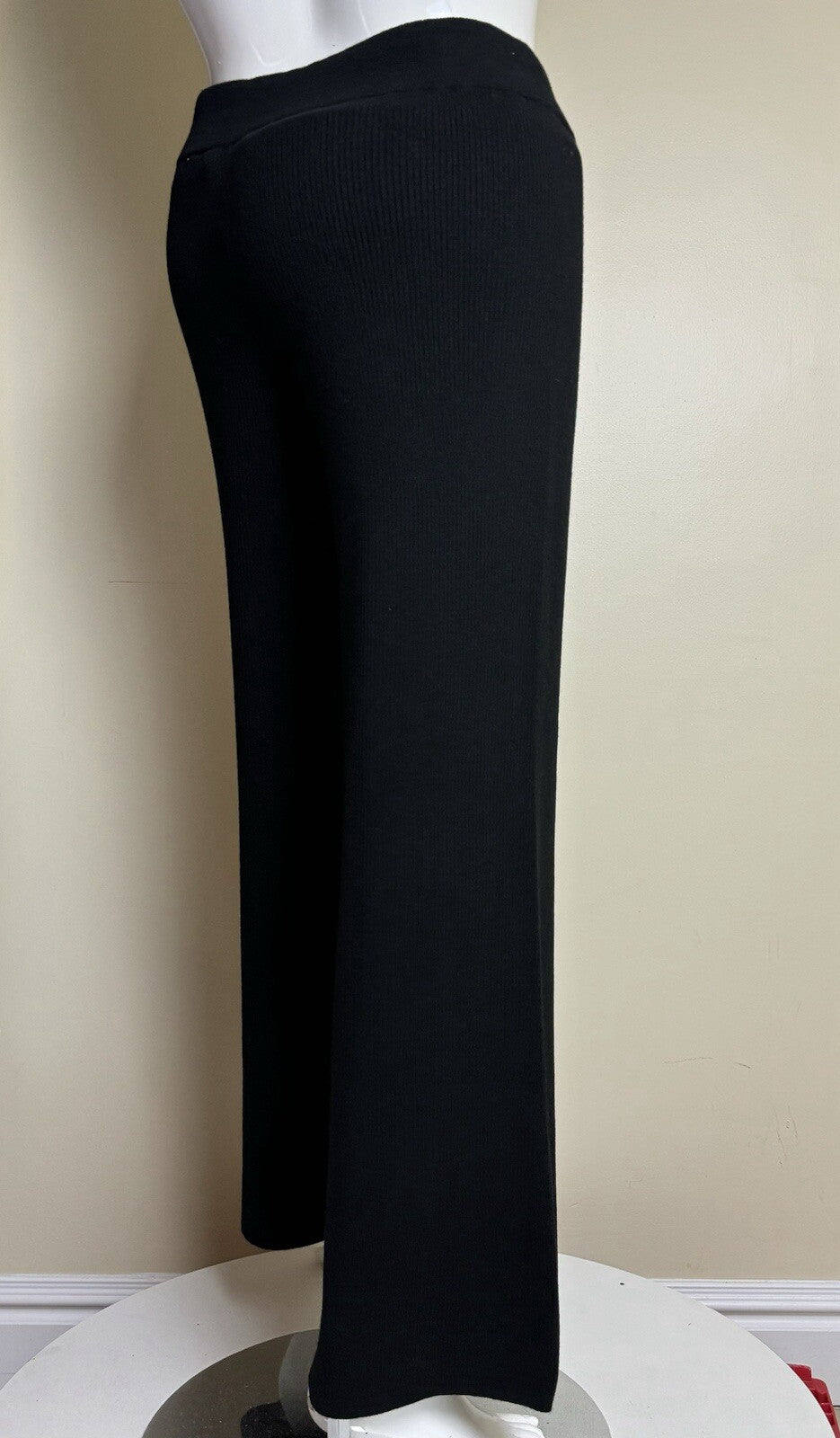 $175 Ralph Lauren Women’s Black Knit Stretch Pants Sz XL  (B.96)