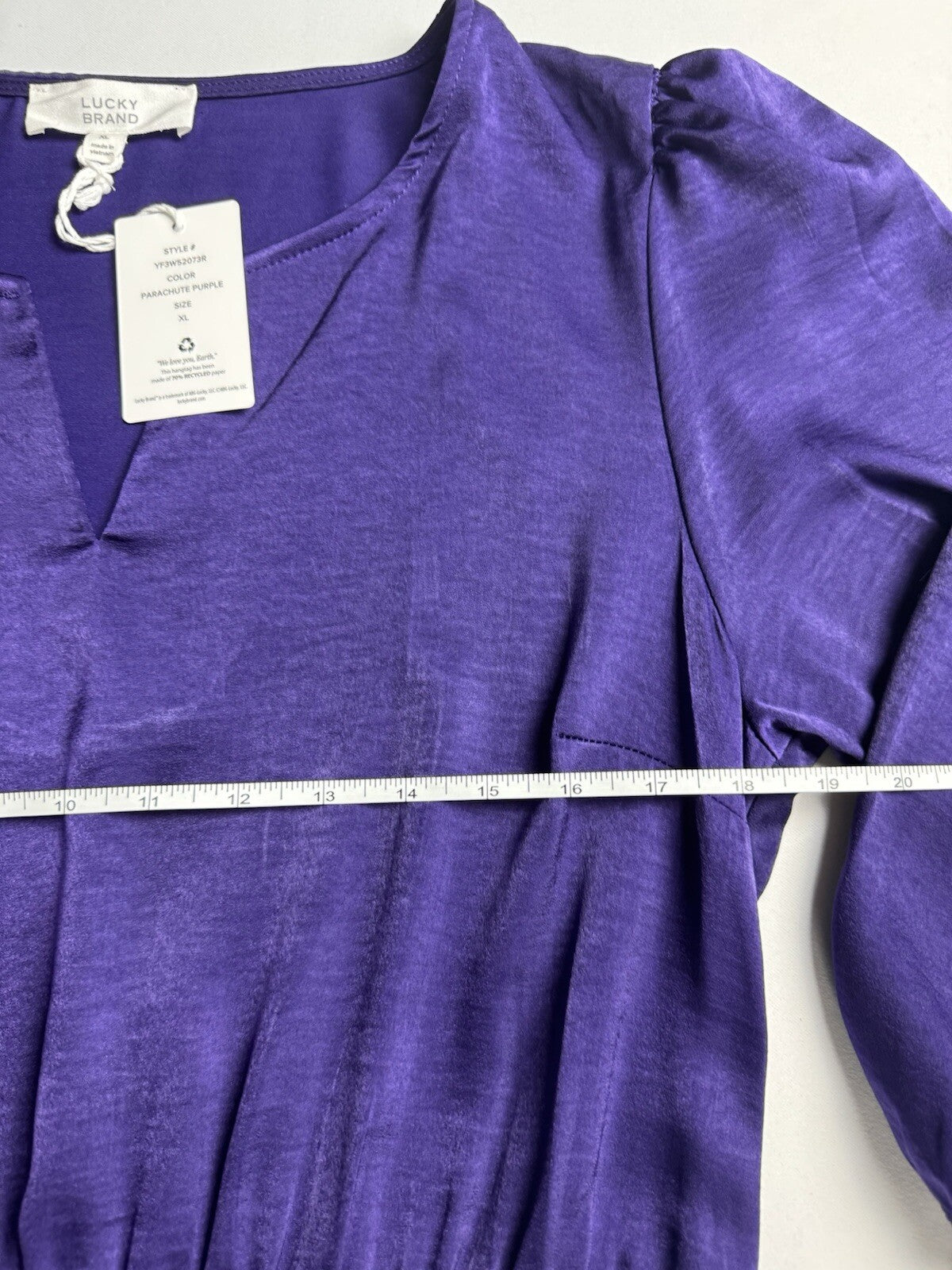 Lucky Brand Women’s Dress Purple Satin Sz XL    (B.144)