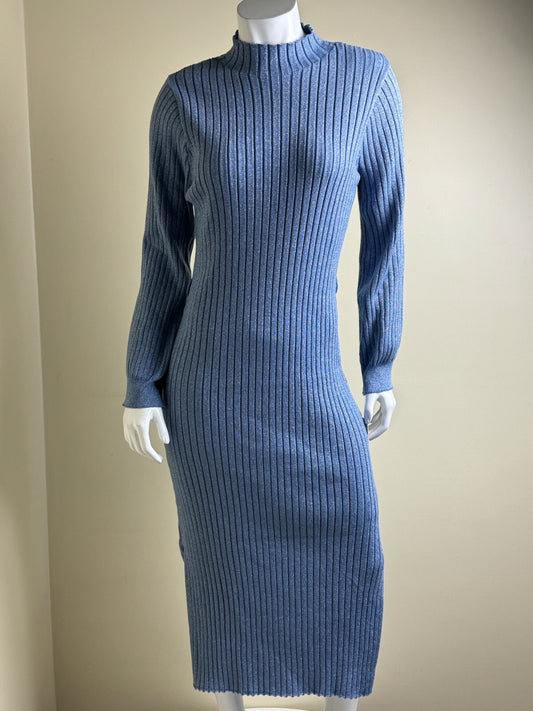 $138 NANETTE LEPORE Knit Blue Dress Sz XL (B.97)