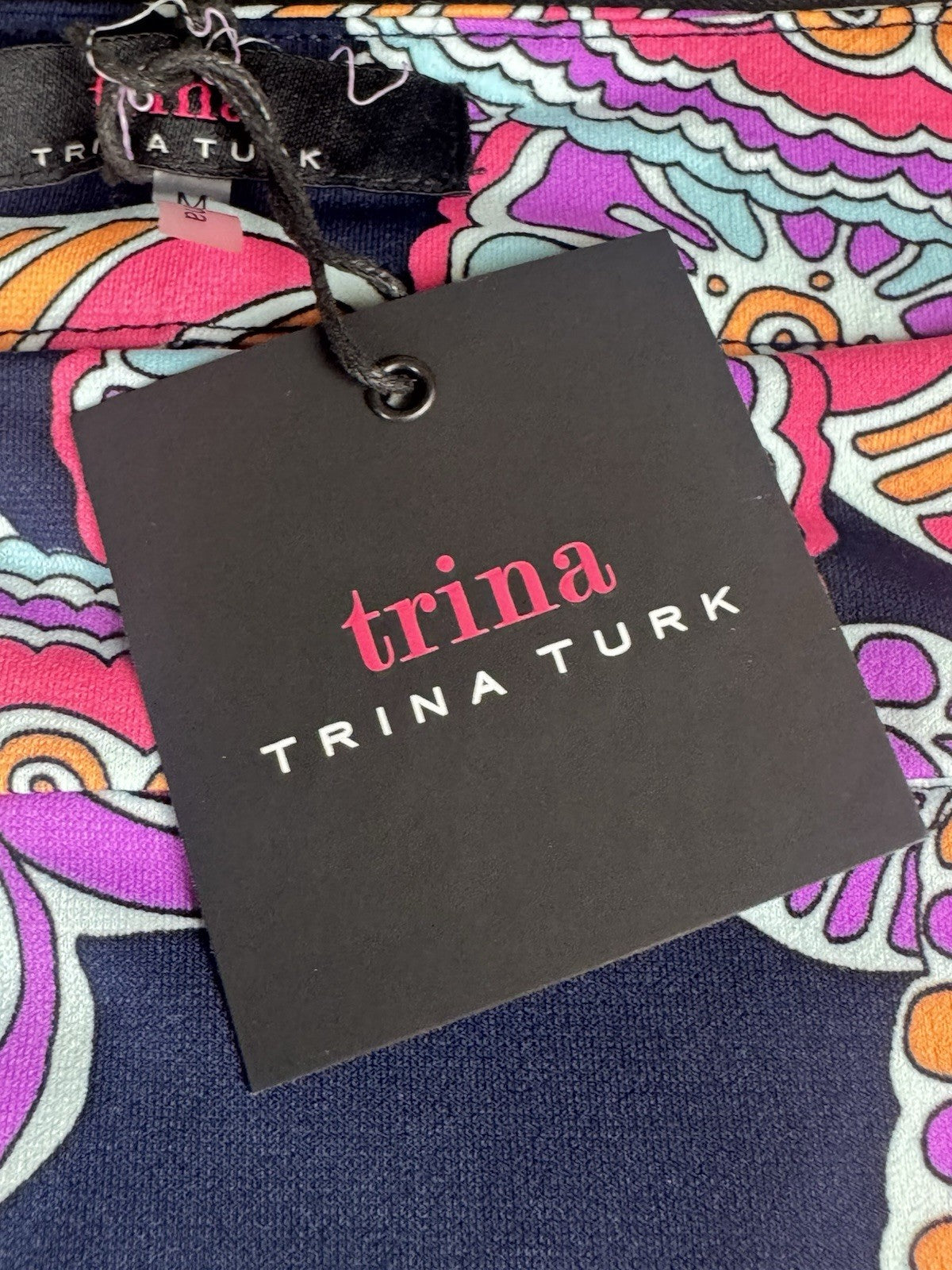 $178 TRINA TURK Multi Color Maxi Dress Sz M.  (B.082)