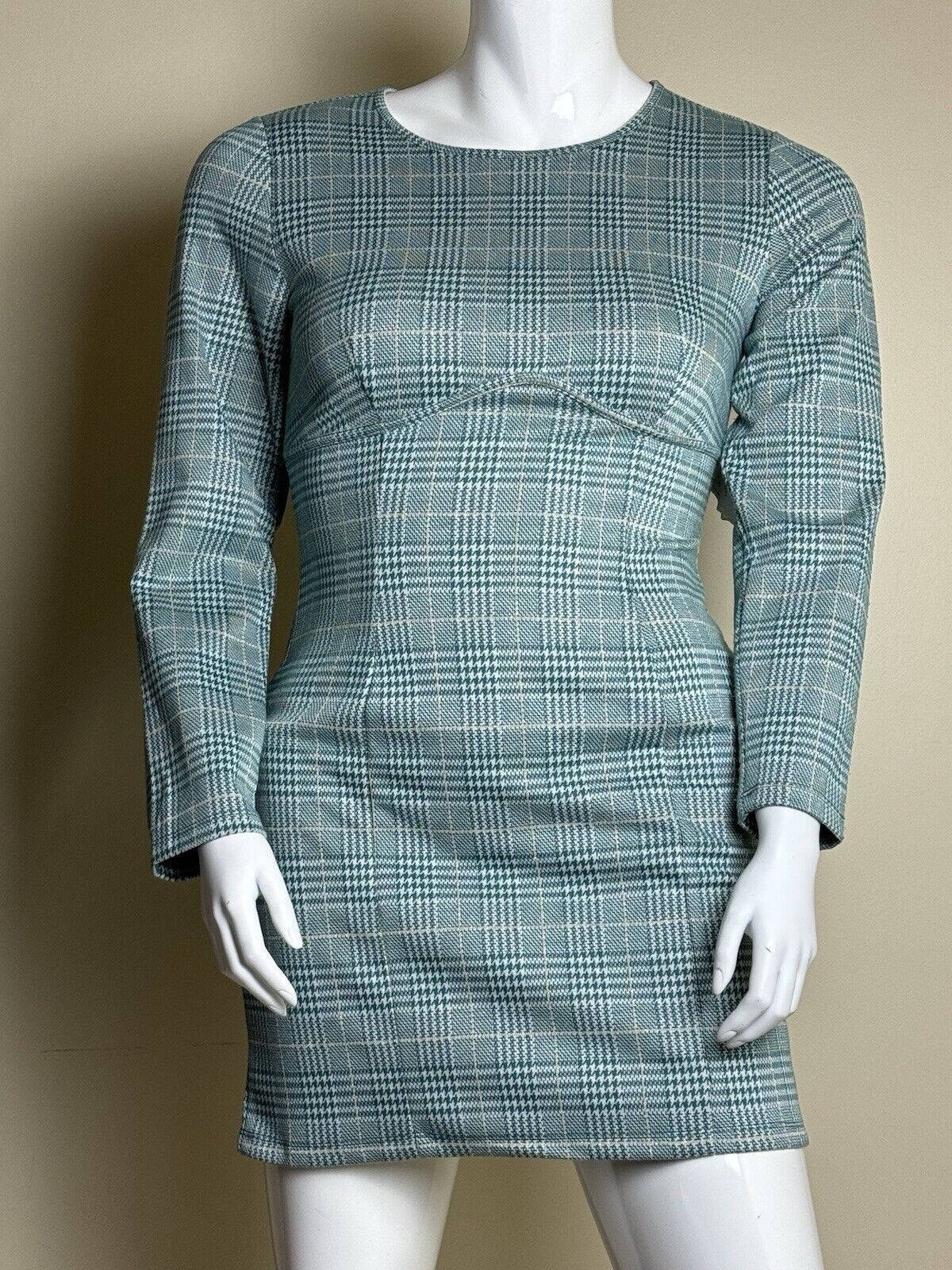 AUW Women’s Plaid Bodycon Dress Sz XL