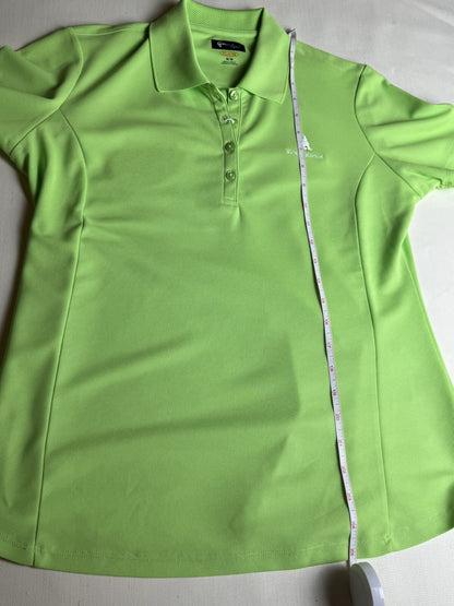 Greg Norman Women's Top Golf Polo Shirt Green Sz M.    (62)