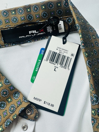 $110 RLX Ralph Lauren Women’s Golf Polo Shirt Size L  (B.102)