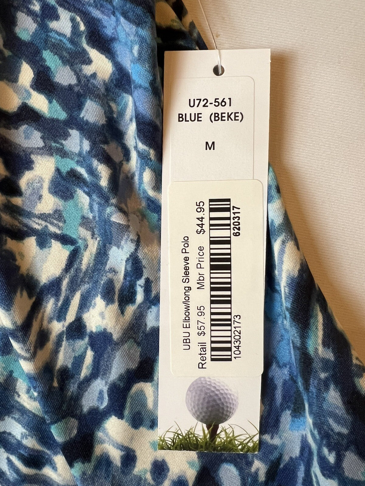 UBU ON THE GREEN Women’s Long Sleeves Golf Shirt Size M Blue (10)