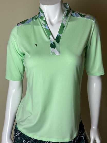 Sport Haley Women's Golf Shirt Green Top Sz S.   (B.77)