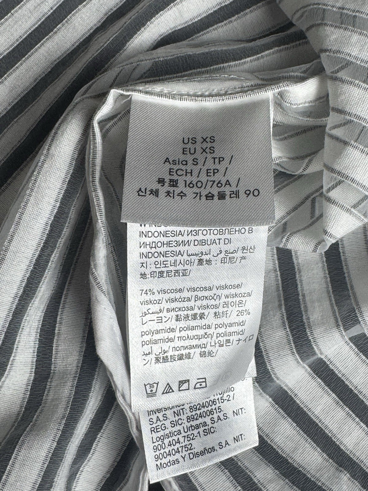 $139 CALVIN KLEIN Women’s Striped Shirt Size XS   (B.144)