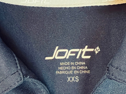 JOFIT WOMEN'S Top Navy Blue GOLF Lace Up SHIRT SZ XXS (16)