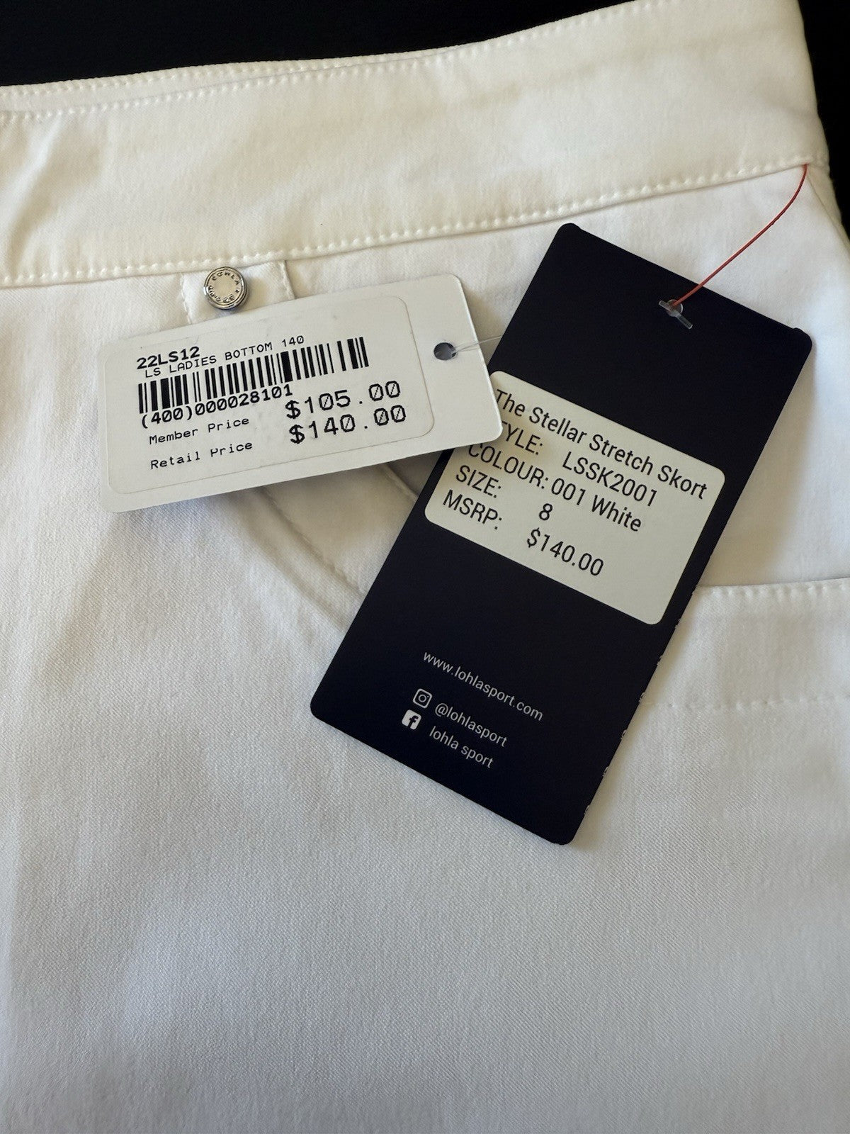 LOHLA SPORT Los Angeles Skort Tennis/golf Skirt Size 8    (B.161)