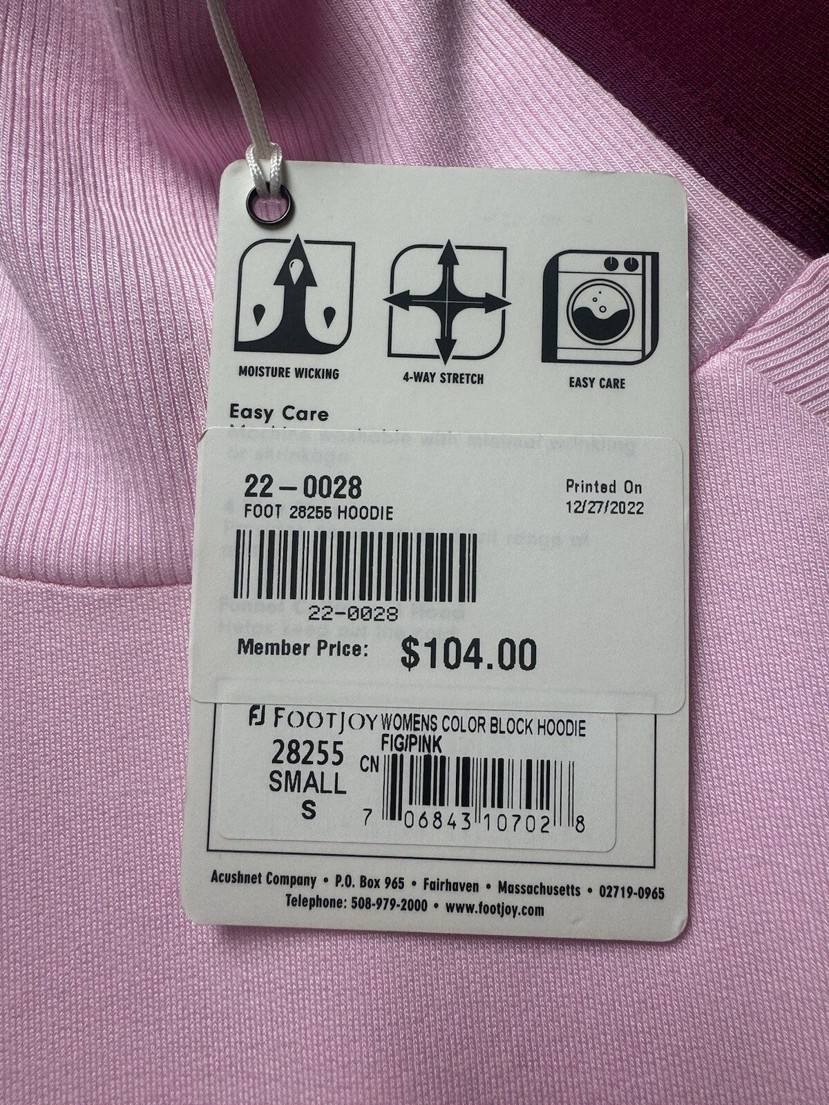 FJ FootJoy Women's Golf Hooded Sweatshirt Sz S.    (B.105)