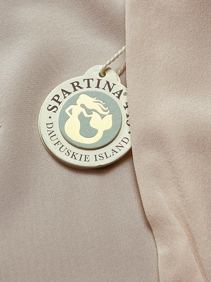 Spartina 449 Women's Renee Silk Blouse Peach Pink Size L - product photo 2