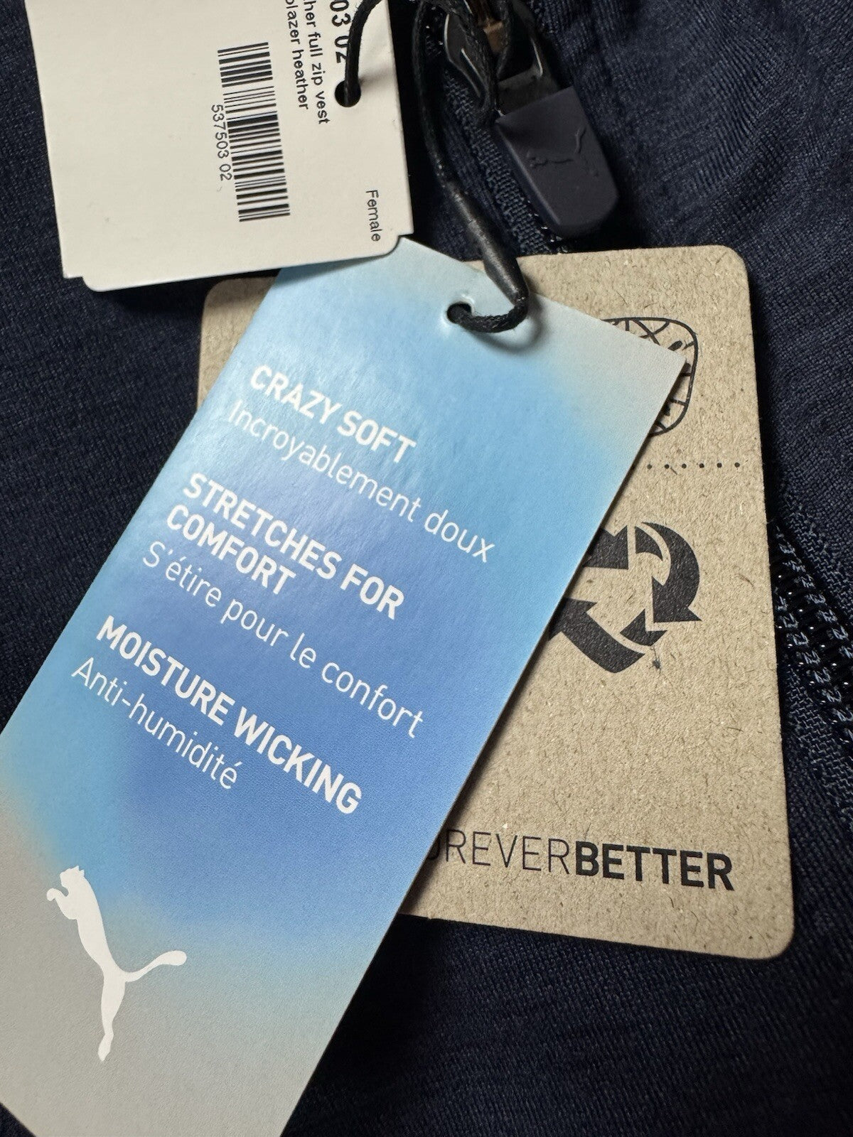 Puma Women’s Golf Navy VEST Sz S.    (B.110/2)