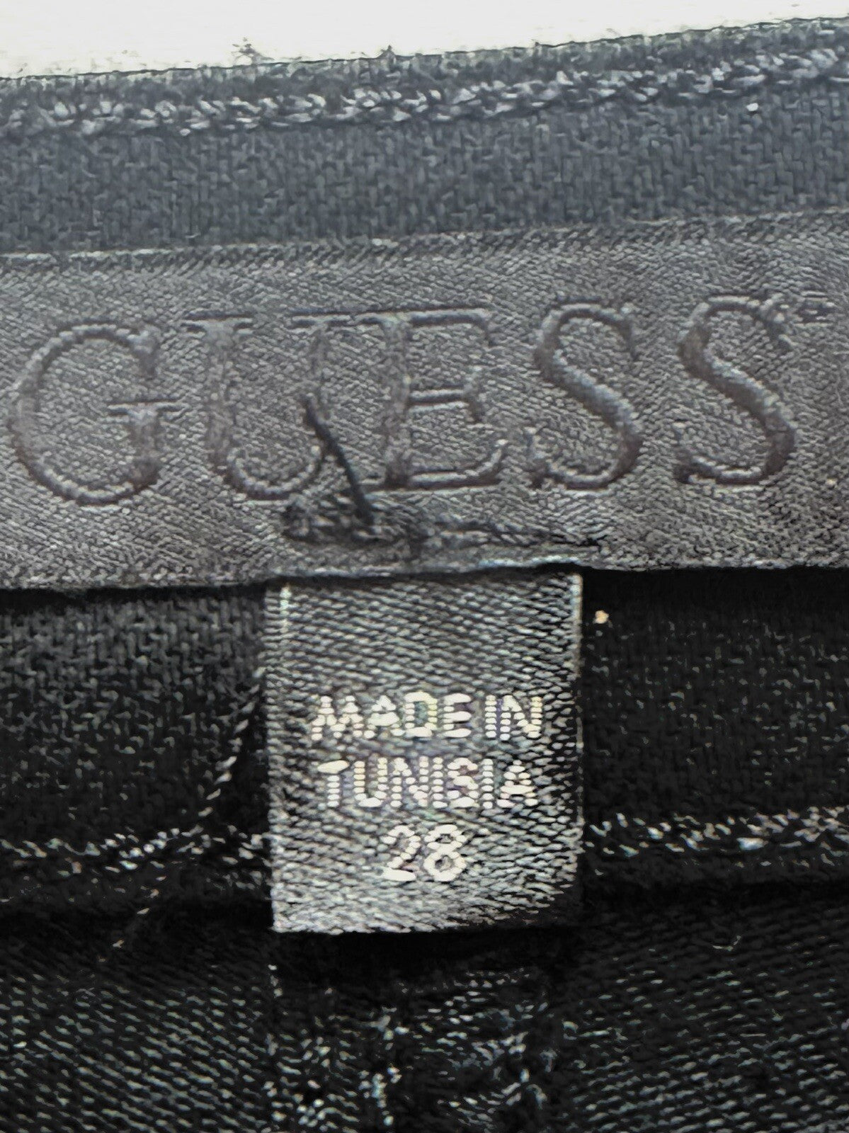 $148 Guess Women's Blue Rhinestone Black Shorts Sz 28.        (B.173)