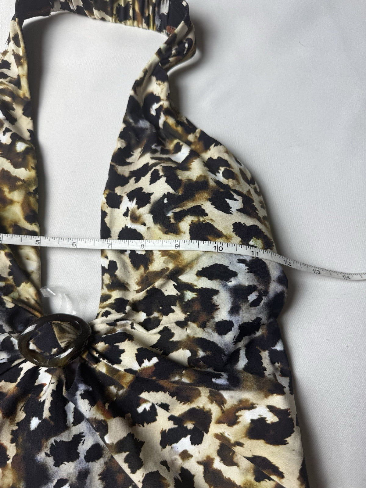 $194 Amoressa Leopard Print One Piece Swimsuit Sz 8.  (B.151)