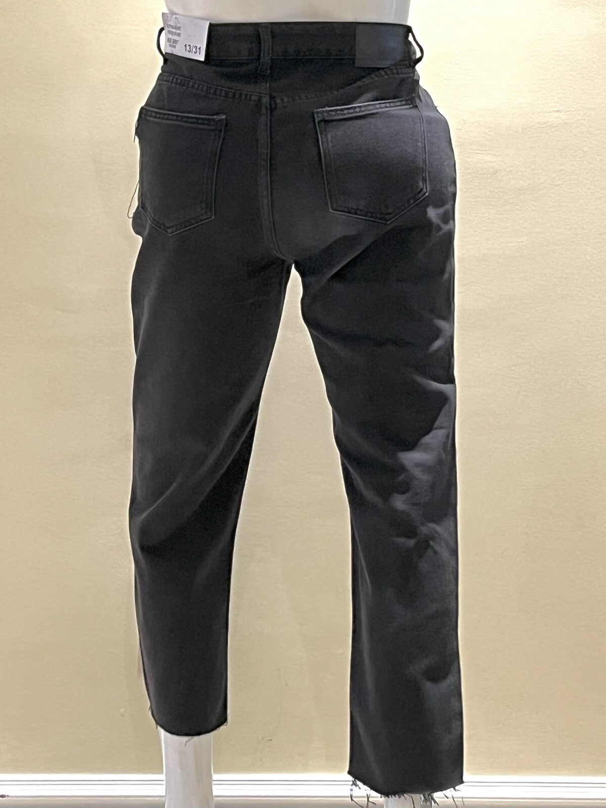 Blue Savvy Mom Jeans Straight Leg Denim Stretch Women's Size 13/31