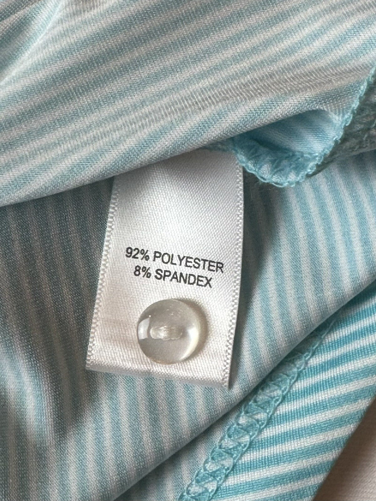 Sport Haley Women's Golf Shirt Blue White Stripes Top Sz L (77)