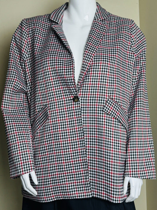 Women’s Houndstooth Blazer Size 2XL     (B.119)