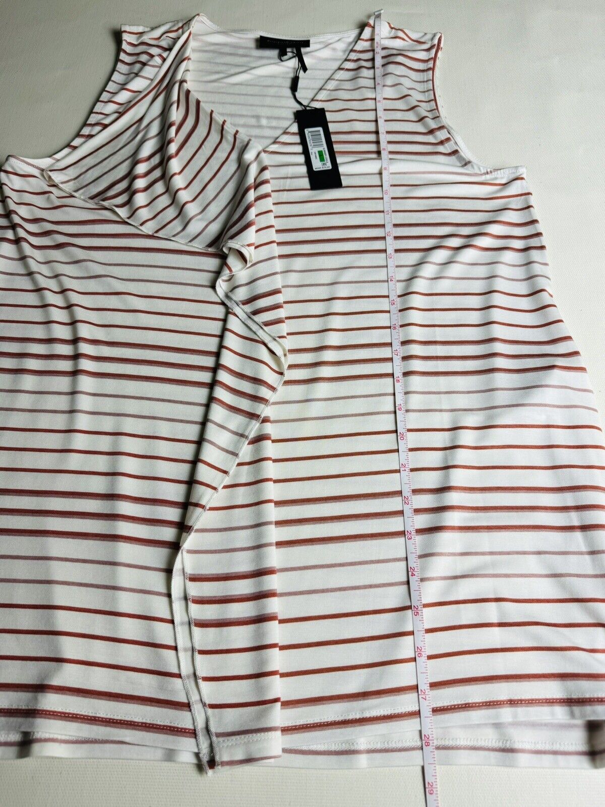 Donna Karan Blouse Striped Sz L   (67)