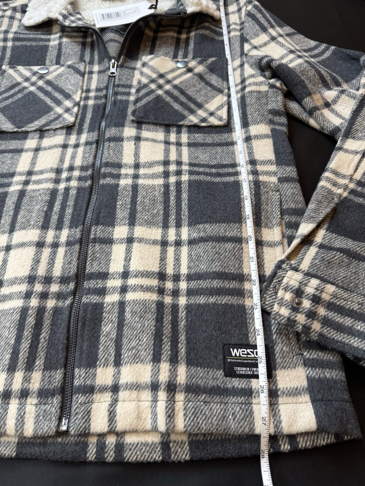 Wezc Unisex Liam Plaid Full-Zip Shirt Jacket - Men's-M/ Women's-L (B.95)