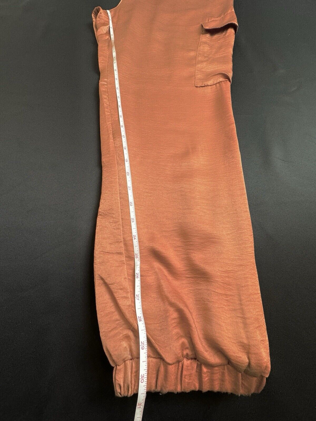 $99 Steve Madden Satin Cargo jumpsuit Size XL   (B.80)