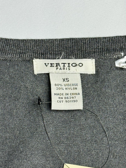$230 Vertigo Paris Women’s Charcoal Gray Vest Size XS. (B.59)