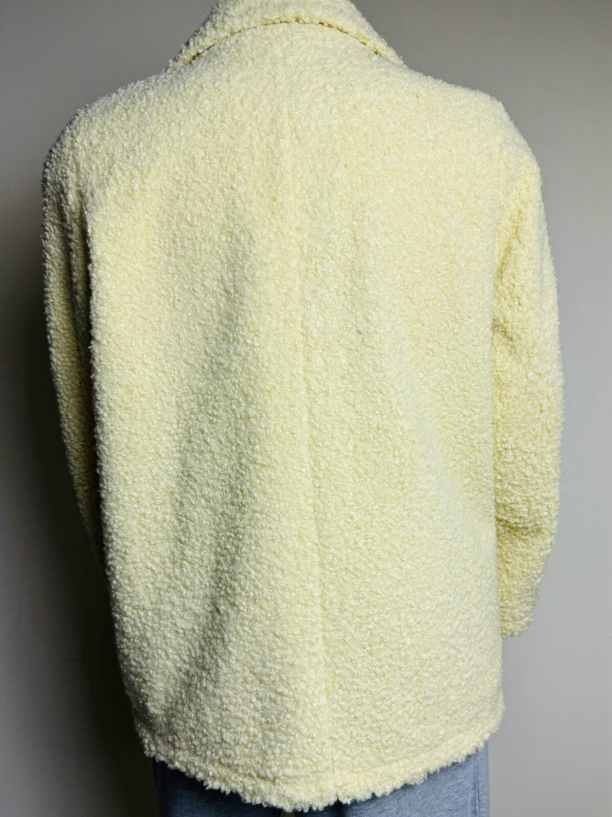 French Connection Yellow Teddy Coat Size XL. (B.90)