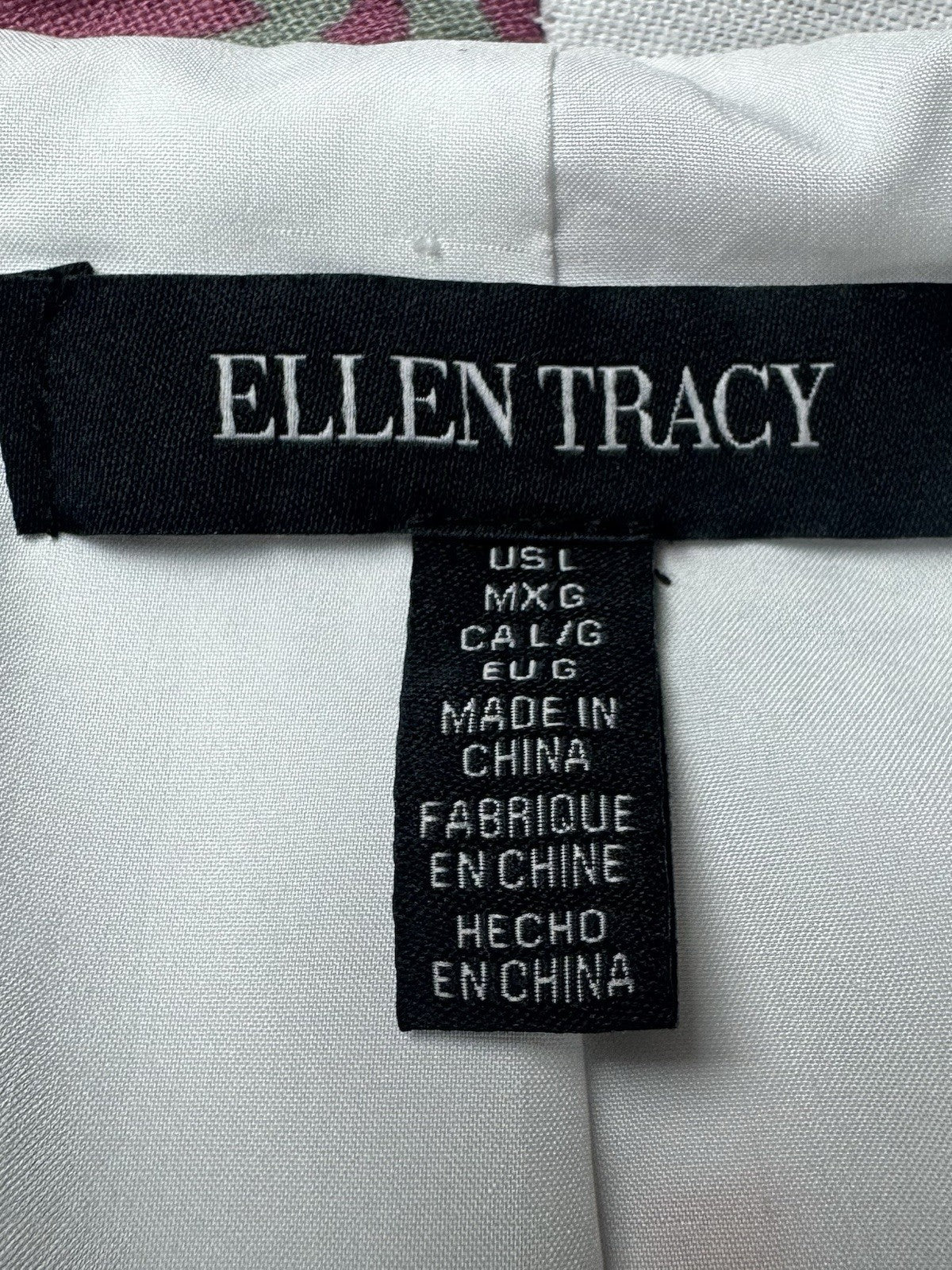 $179 ELLEN TRACY Women’s Floral Blazer Jacket Size L.     (B.154)