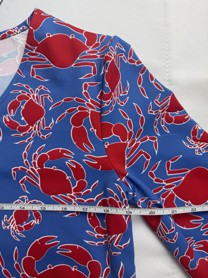 Sailor-Sailor Women’s Crabs Printed Golf Tennis Shirt Size L    (B.161)