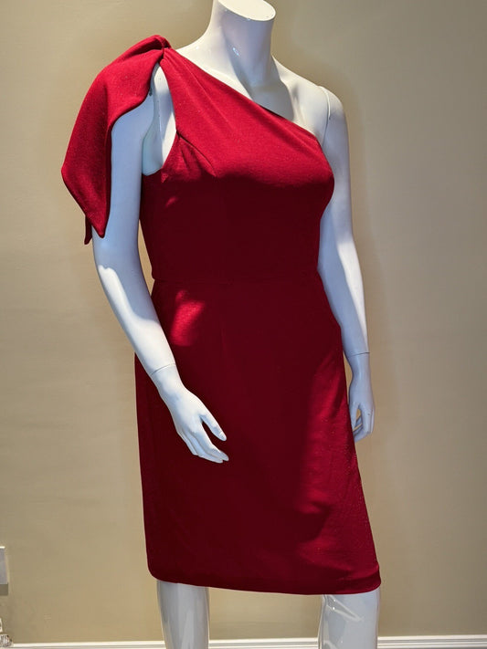 Shelby Nites One Shoulder Red Dress Sz 16.    (71)