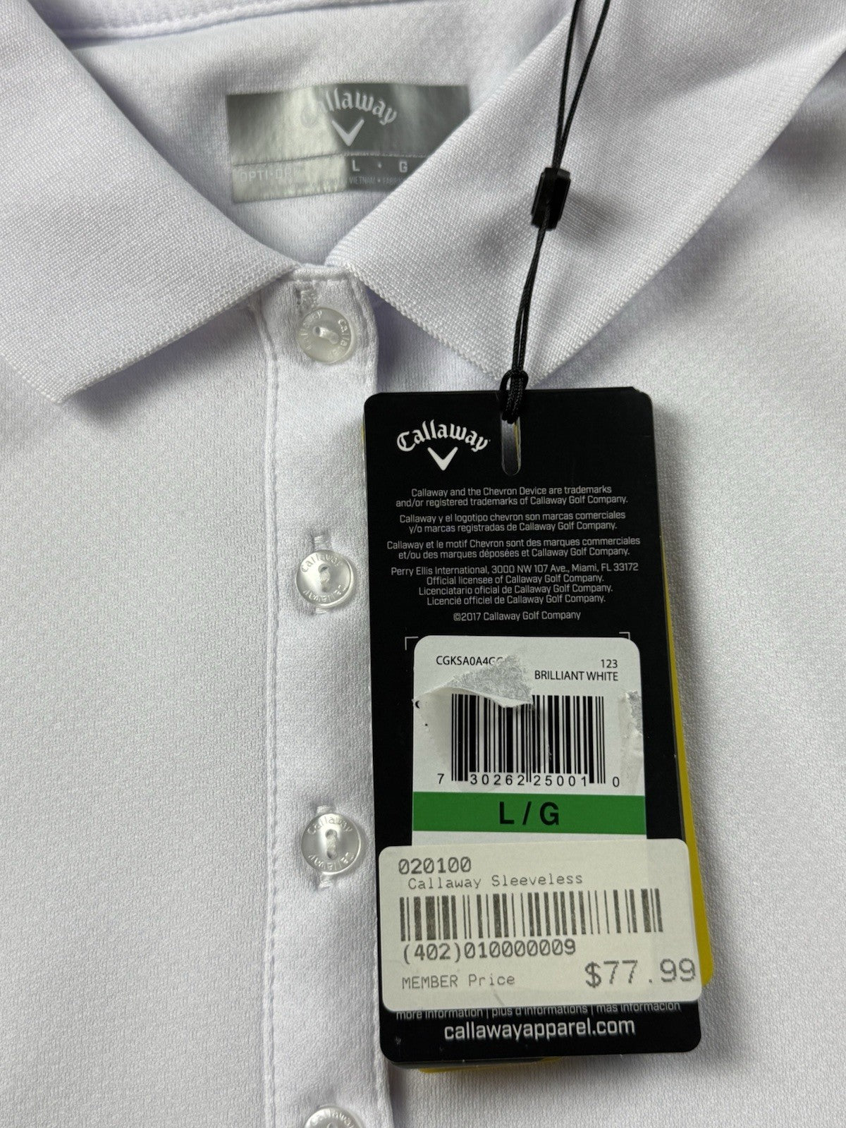 Callaway Womens Golf Tennis Shirt Sz XL.  (B.187)