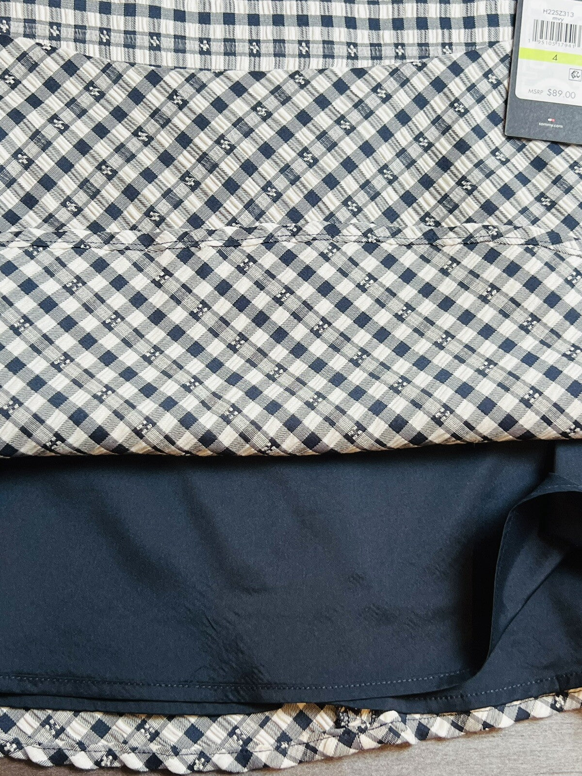 $89 Tommy Hilfiger Size 4 A Line Skirt Navy White