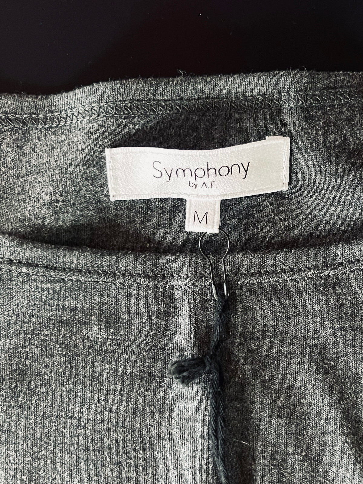 Symphony by A.F. Women’s Long Sleeve Dress Sz M Charcoal Gray MSRP $139