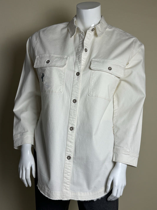 $79 Jessica Simpson Womens Tenley OverShirt Jacket Sz XL.   (B.100)