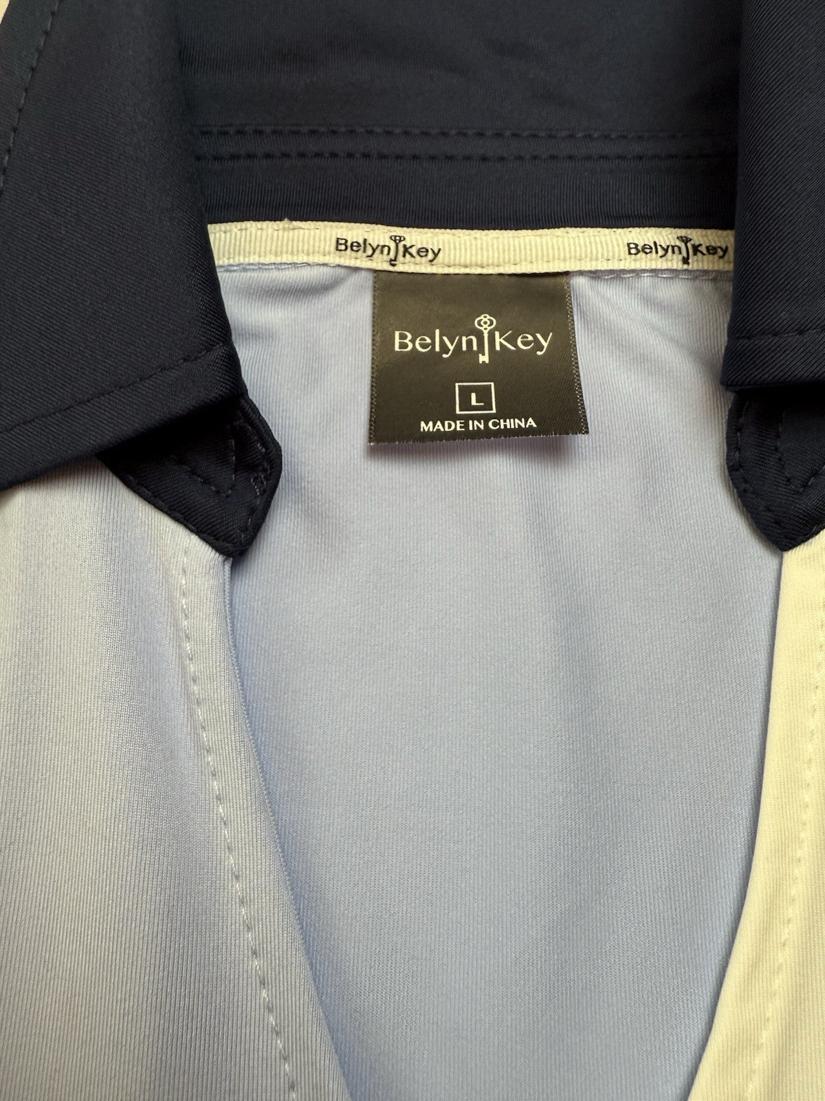 BELYN KEY Women’s Golf Shirt Sz L.    (B.167)