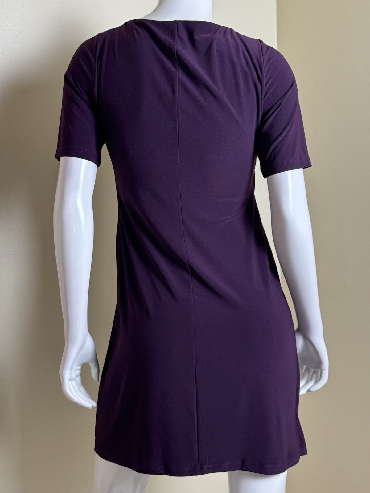 $99 Anne Klein Women's Blouson Dress Purple Sz 6P.    (B.176)