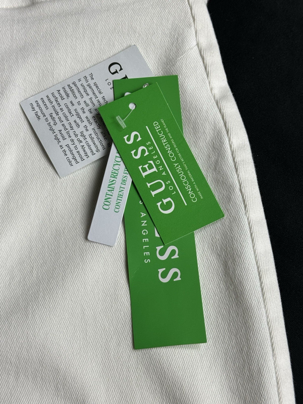 $89 Guess Los Angeles Women’s White Cecilia Denim Skirt Sz 6/28.    . (B.153)