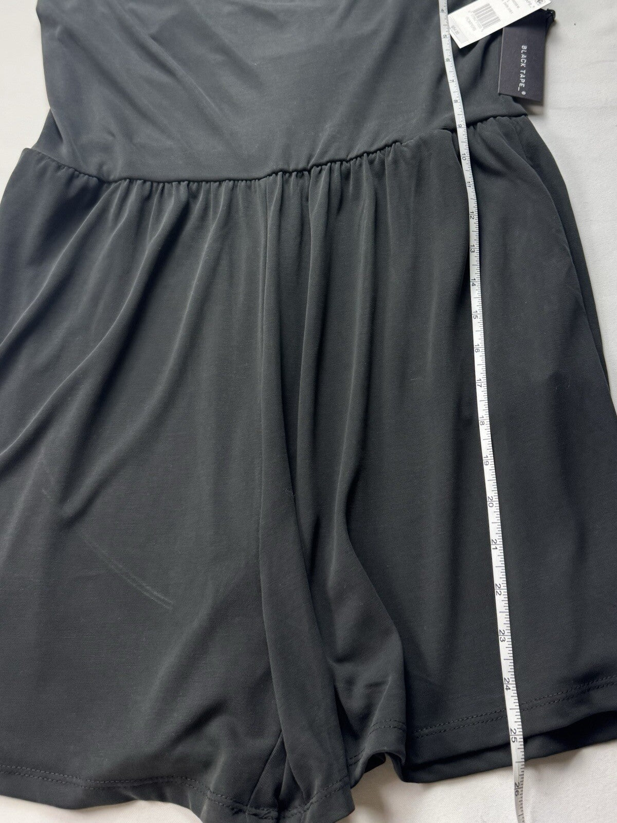 BLACK TAPE Women's Dark Grey Spaghetti Strap Pull-On Romper SZ L (B.145)