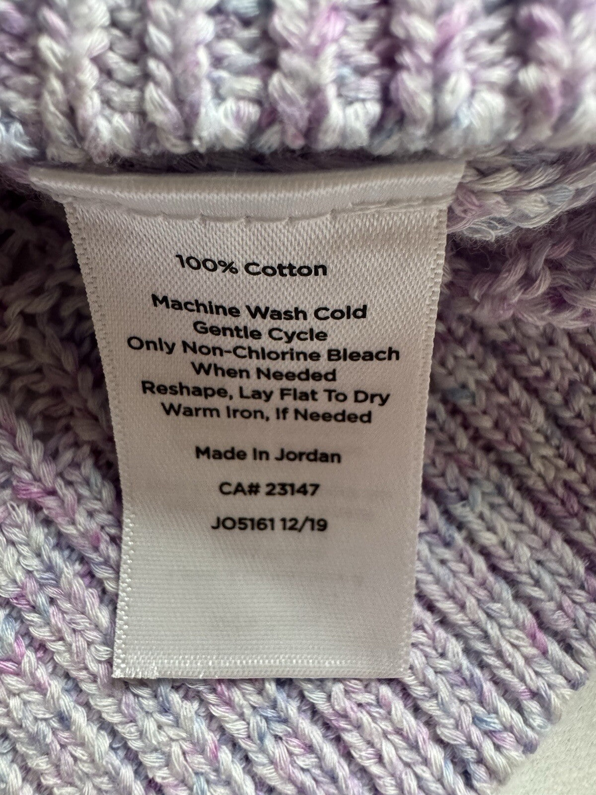 $109 Talbots Crochet Top Purple Sz XL.  (B.52)