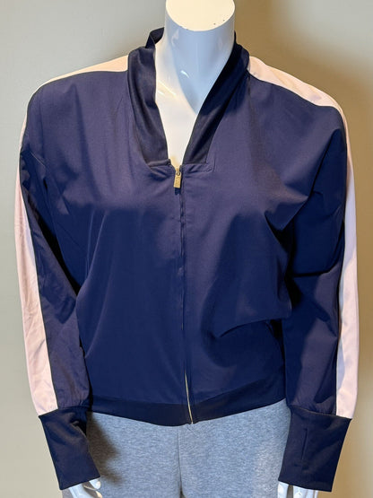 Anne Klein Sport Women's Navy and Pink Full-Zip Jacket Size XL - product photo 1